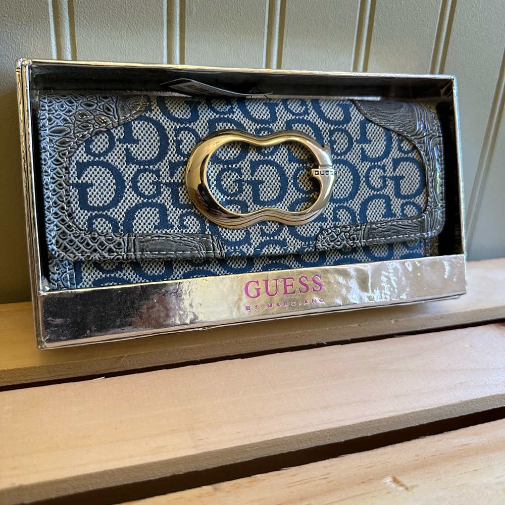 Guess Blue and Gold Wallets